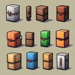 Create a Minecraft-style backpack UI in pixel art