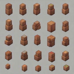 Generate a Minecraft-style backpack UI