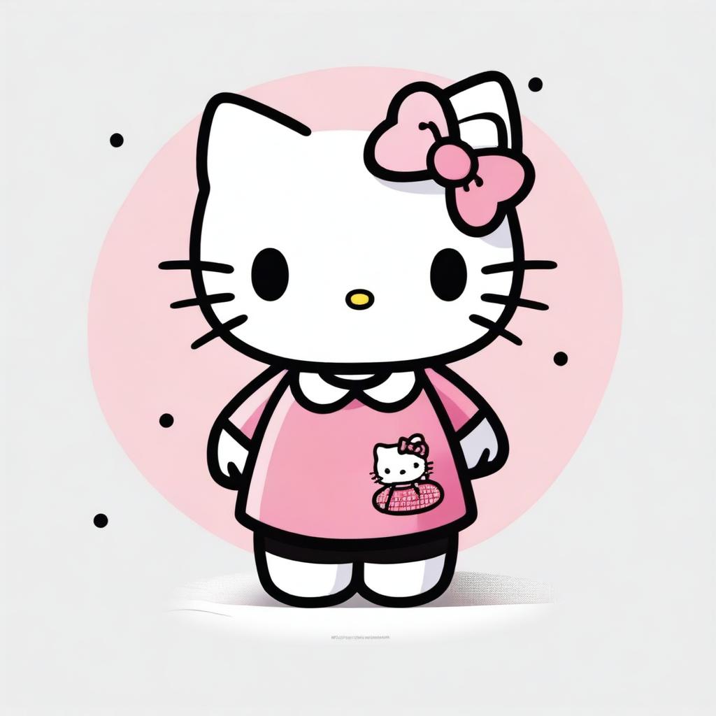 A Hello Kitty character wearing a Telebachillerato shirt