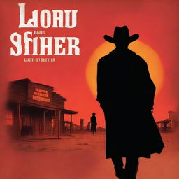 A movie poster featuring a lonesome wanderer in a western setting