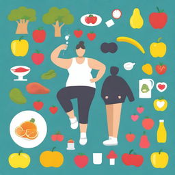 Create an image illustrating the importance of losing weight in a healthy way