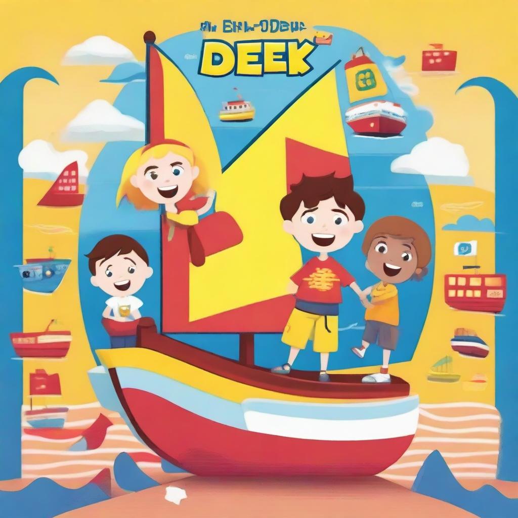 Create a vibrant and fun movie poster for a kids' movie titled 'On Deck'