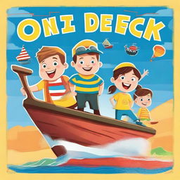 Create a vibrant and fun movie poster for a kids' movie titled 'On Deck'