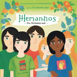 A book cover with the title 'Hermanos' in the center