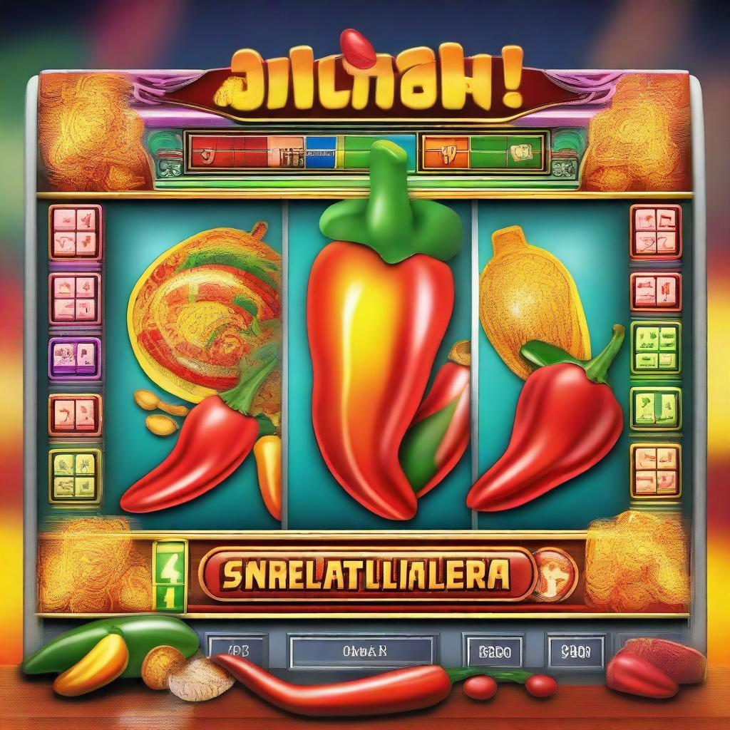 A vibrant and dynamic image depicting an almost maximum win on the Chilli Heat slot machine