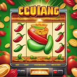 A vibrant and dynamic image depicting an almost maximum win on the Chilli Heat slot machine