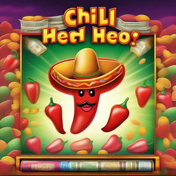 A vibrant and dynamic image depicting an almost maximum win on the Chilli Heat slot machine