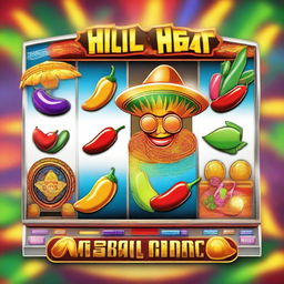 A vibrant and dynamic image depicting an almost maximum win on the Chilli Heat slot machine