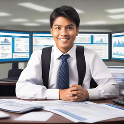 A movie poster featuring a young male student who becomes a Certified Public Accountant