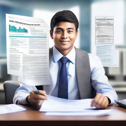 A movie poster featuring a young male student who becomes a Certified Public Accountant