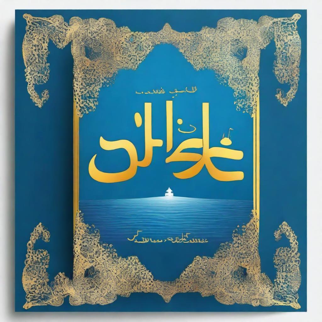 Create a book cover with the title 'تجربة موسى' written in golden font