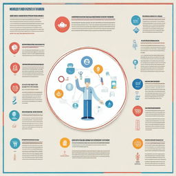 Create an image titled 'Annual Highlights for ICMR - Indian Council of Medical Research' that showcases key moments and achievements in medical research for the year