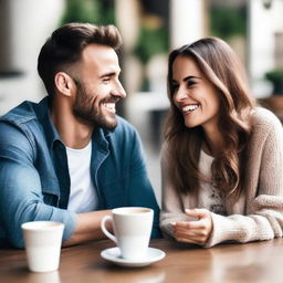 A man uses a coupon on a first coffee date, and the woman is impressed by his frugality