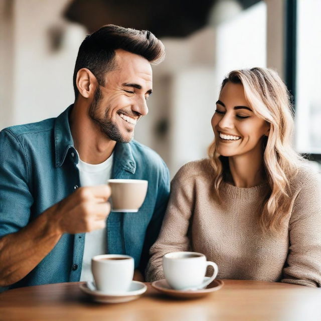 A man uses a coupon on a first coffee date, and the woman is impressed by his frugality