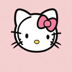 Create an image of Hello Kitty with a septum piercing