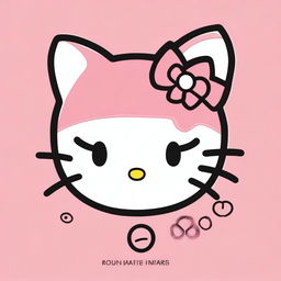 Create an image of Hello Kitty with a septum piercing