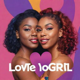 A bold, unique podcast cover named 'Love You Girl'. Themes could include abstract designs, vibrant colors, and elements that embody the essence of female empowerment and love.