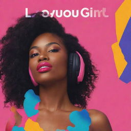 A bold, unique podcast cover named 'Love You Girl'. Themes could include abstract designs, vibrant colors, and elements that embody the essence of female empowerment and love.