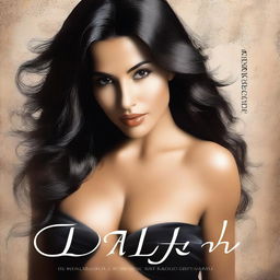 Create a book cover featuring a sensual scene with a Latina woman as the central figure