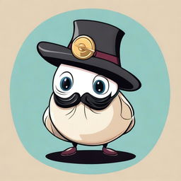 A whimsical illustration of a clam dressed in a business suit, complete with a monocle and a hat