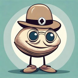 A whimsical illustration of a clam dressed in a business suit, complete with a monocle and a hat