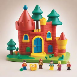 Create a vibrant and colorful playset toy for 'Little John Adventures' by Character Options Ltd