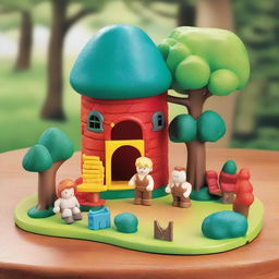 Create a vibrant and colorful playset toy for 'Little John Adventures' by Character Options Ltd