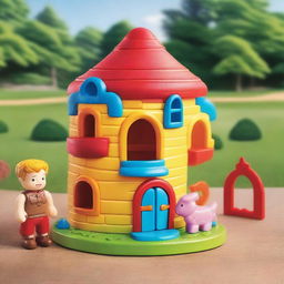 Create a vibrant and colorful playset toy for 'Little John Adventures' by Character Options Ltd