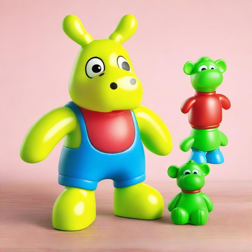 Create an image of a toy named 'Little John Adventures' from the Goo Jit Zoo series by Character Options Ltd and Moose Toys