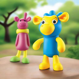 Create an image of a toy named 'Little John Adventures' from the Goo Jit Zoo series by Character Options Ltd and Moose Toys