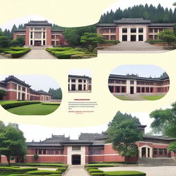 Create a 60-page book with informative text and images introducing Hunan Women's University