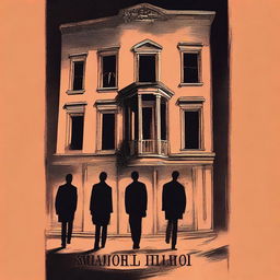 Create a book cover for a thriller novel set in 1998 about a hotel where four murderers secretly buy rooms and kill guests