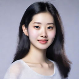 An ultra-realistic portrait of a 21-year-old Asian girl with black hair