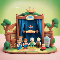 Create an image of a toy named 'Little John Adventures Stage Playset