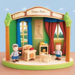 Create an image of a toy named 'Little John Adventures Stage Playset