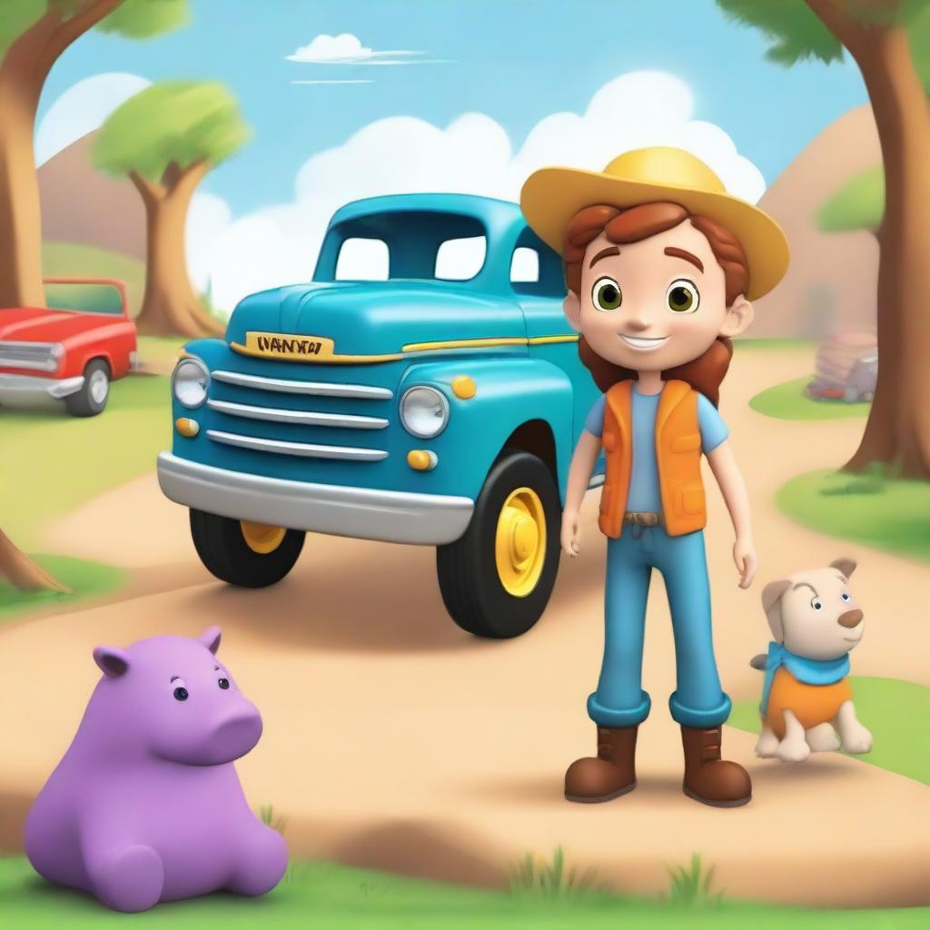 Create a fun and vibrant toy design named 'Little John Adventures