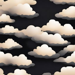 Create an image featuring a black and beige cloudy background