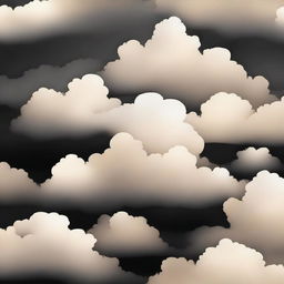 Create an image featuring a black and beige cloudy background