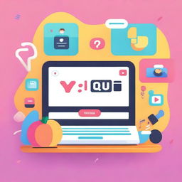 Create a vibrant and eye-catching YouTube quiz cover