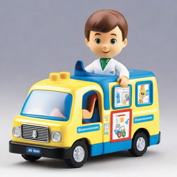 Create an image of a toy named 'Little John Adventures - Liam Mobile Medical Central' from Character Options Ltd