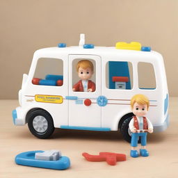 Create an image of a toy named 'Little John Adventures - Liam Mobile Medical Central' from Character Options Ltd