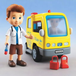 Create an image of a toy named 'Little John Adventures - Liam Mobile Medical Central' from Character Options Ltd