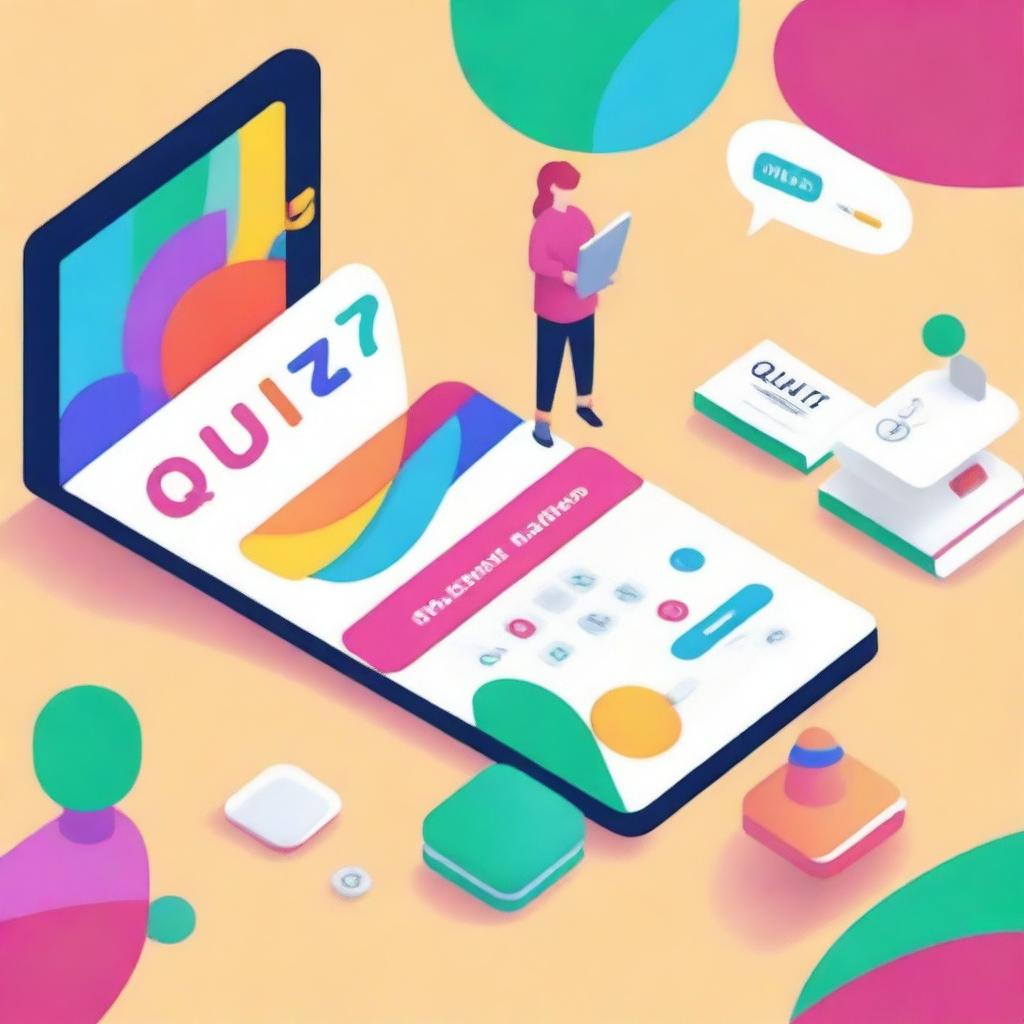 Create a vibrant and eye-catching cover for a quiz