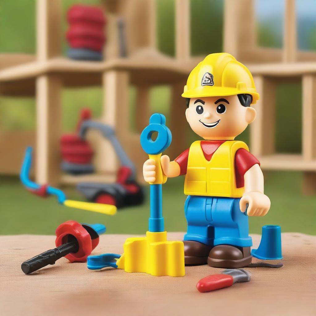 Create an image of a toy named 'Little John Adventures Construction' from Character Options Ltd