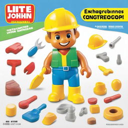 Create an image of a toy named 'Little John Adventures Construction' from Character Options Ltd