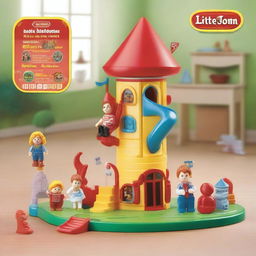 Create a toy playset named 'Little John Adventures: Liam Helter Skelter Playset' from Character Options Ltd