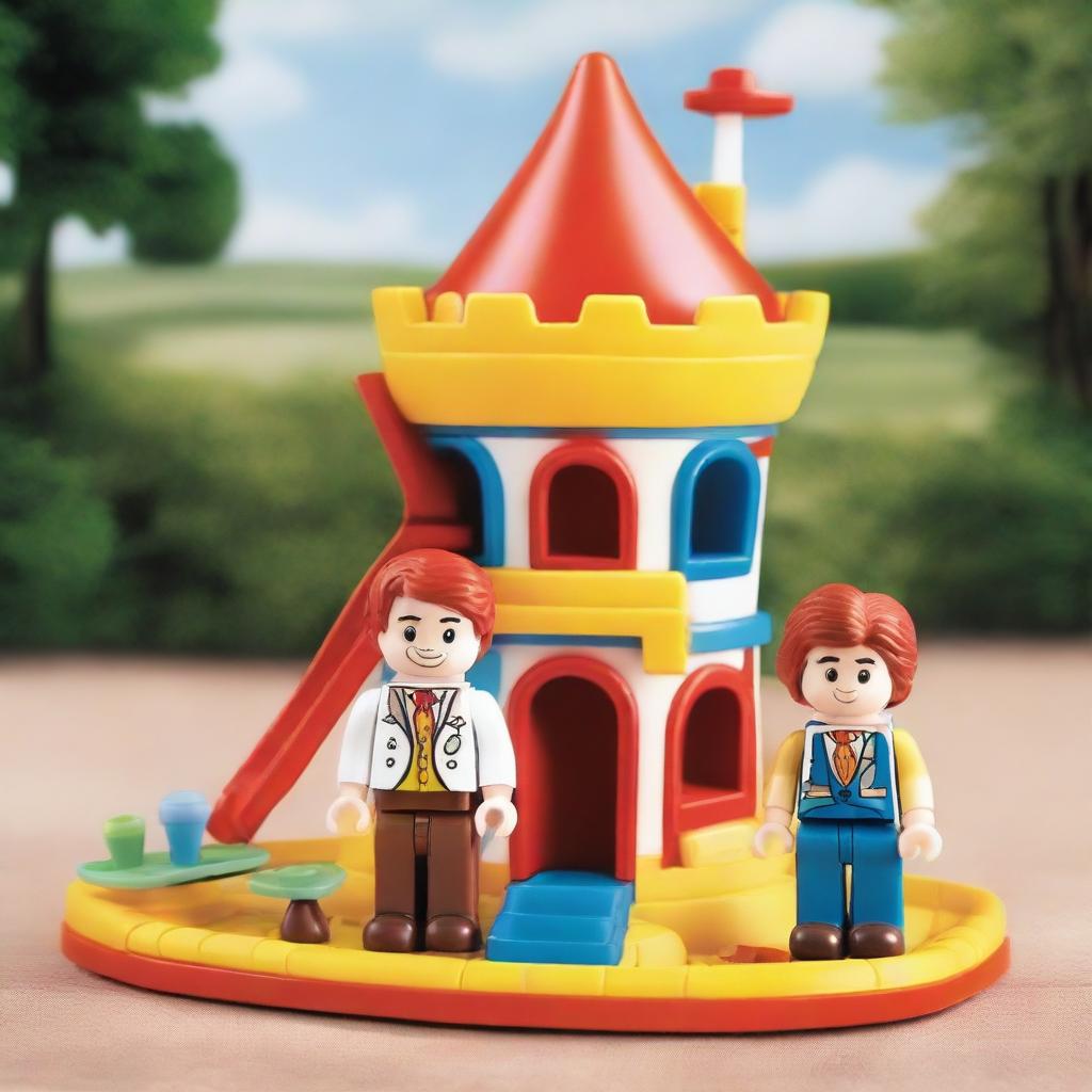 Create a toy playset named 'Little John Adventures: Liam Helter Skelter Playset' from Character Options Ltd