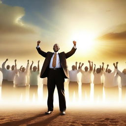 Create a realistic photo representing 'Raising Godly Leaders'