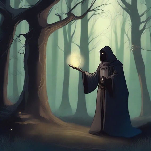 A medieval age scene featuring a magic stealer, a character who absorbs and uses the magic of others