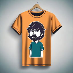 Create an image of a stylish t-shirt with a simple yet trendy design